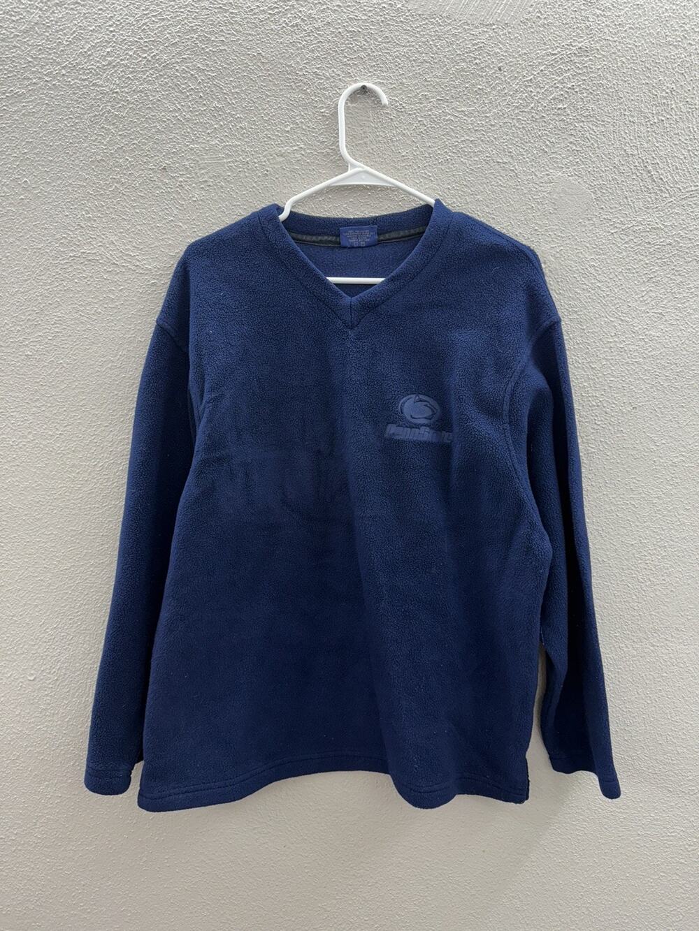 Holloway Womens Sweatshirt Size Medium Blue Penn State Fleece V-Neck Pullover
